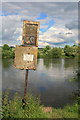 SK5234 : Old fishing sign beside the Trent by David Lally