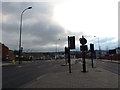 Looking west on the A61 on an April evening