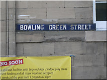 SP2764 : Enamelled street nameplate, Bowling Green Street by Robin Stott