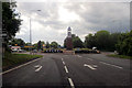 Walkers Clock on roundabout at Muxton