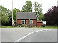 TL9877 : Village hall and village sign at Market Weston by Robert Edwards