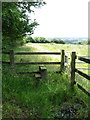 Stile on the path to Glebe Farm