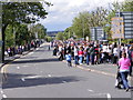 SO9590 : Tipton road waits for the Olympic Torch by Gordon Griffiths
