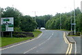 Approaching Tarrell Roundabout, Brecon