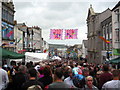 Looking down a crowded Market Jew Street on Mazey Day 2012