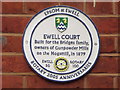 TQ2163 : Ewell Court Plaque by Colin Smith