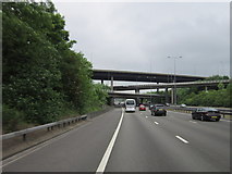 TQ3053 : The M23 goes over the M25 at junction 7 by Ian S