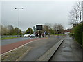 Approaching a phonebox on the A61