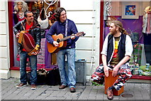 M2925 : Galway - High Street - Street Musicians by Joseph Mischyshyn