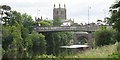 SO5039 : Bridges over the river Wye and Cathedral at Hereford by Michael Parry
