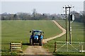 Tractor at Stoneton Moat Farm