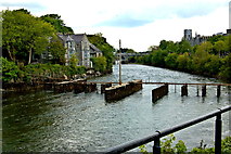 M2925 : Galway - River Corrib Walk - Buildings & Footbridge by Joseph Mischyshyn