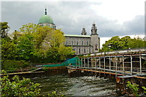 M2925 : Galway - River Corrib Walk - Weir & Bridge & Cathedral by Joseph Mischyshyn
