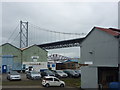 NT1278 : South Queensferry Townscape : Bridges and Sheds at Port Edgar by Richard West