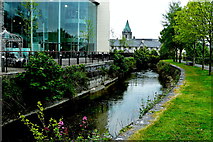 M2925 : Galway - River Corrib Walk - Building & Canal by Joseph Mischyshyn