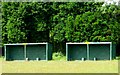 Dugouts, Parish Field, home of Westfield FC (Sussex)