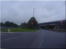 TQ2841 : London Road going under Airport Way, Gatwick by David Howard