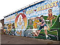 Welcome to Belfast mural on the power house of the Divis Tower