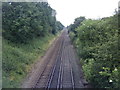 Chester to Liverpool railway line looking north