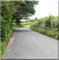 Minor road south from Aberffrwd House near Llanvihangel Gobion