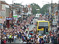 SZ0893 : Winton: crowds await the Olympic torch relay by Chris Downer