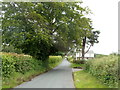 Old Abergavenny Road climbs towards the centre of Mamhilad