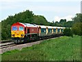 Aggregate train heading west, near Crofton