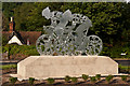 Pixham End Roundabout cycling statue