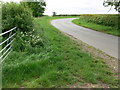 Sharp bend in Gaddesby Lane