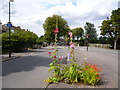 Dulwich:  Road junction with flowers