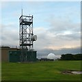 NU2312 : Communications mast at RAF Boulmer by Russel Wills