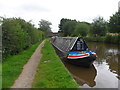 Working Narrow Boat Hadar moored at Fourlane Ends