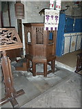 TL1097 : Church of St Remigius, Water Newton. Pulpit by Alexander P Kapp