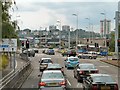 SJ9091 : Portwood Roundabout by Gerald England