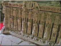 NU0625 : Details  on tomb in St Peter's Church, Chillingham by Derek Voller