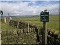 Sign on bridleway from Fould to Gun