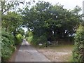 Westwood Lane passing entrance to Harmony Wood