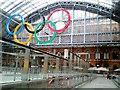 Olympic rings, St. Pancras Railway Station