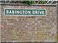 TM3876 : Babington Drive sign by Geographer