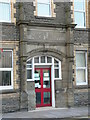 Entrance to the former Carnegie Library, Brynmawr