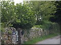 Wall in front of Lower Corndon Farm