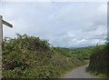 Moorland road east of Meldon Hill