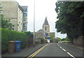 A78 approaching church at Fairlie