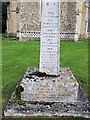 War memorial in the grounds of Hessett church