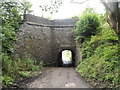 SE side of a Grade II listed  former railway bridge, Pontllanfraith