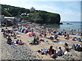 Beach in Llangrannog in August