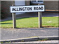 TM3877 : Allington Road sign by Geographer