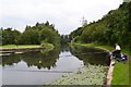 Sunday morning angler on the Sheffield and Tinsley Canal