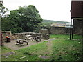 The beer garden at the Travellers Rest