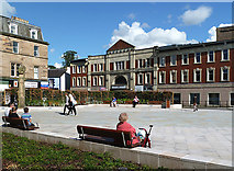 NT4936 : The refurbished Market Square in Galashiels by Walter Baxter